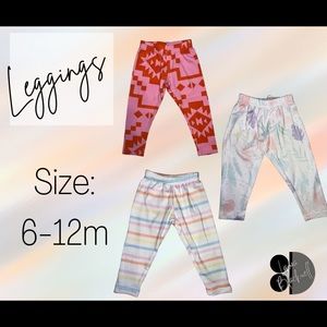 DotDotSmile. LOT 3 pair of 6-12 month leggings. NWT.